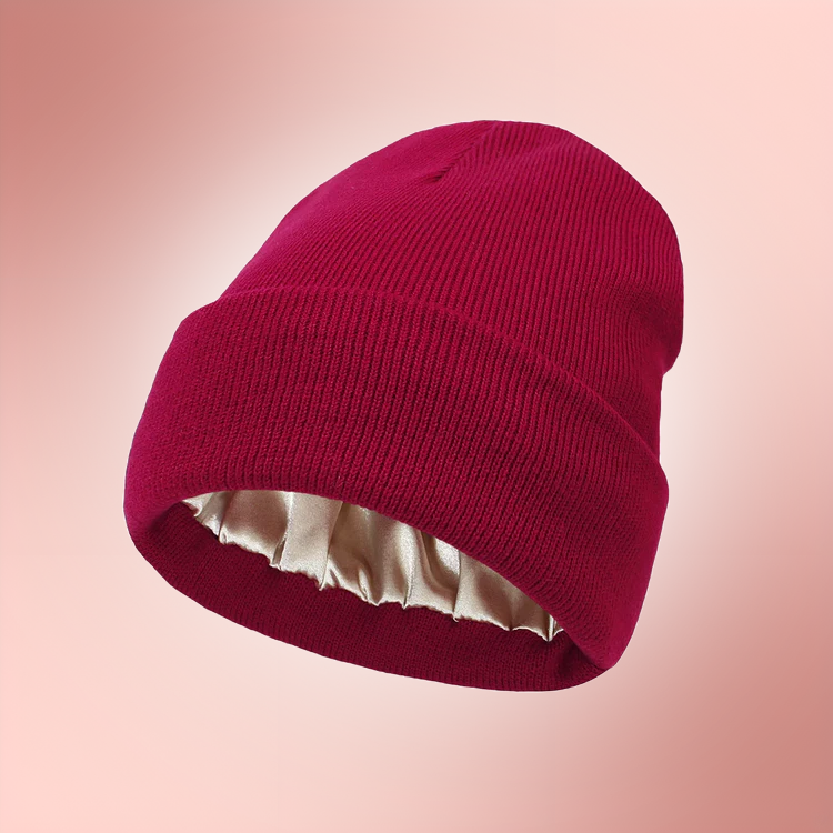 Bonnet d&#39;hiver en satin - protecteur cheveux