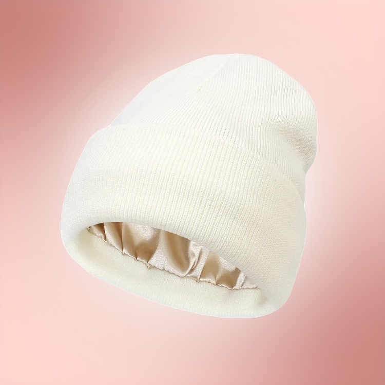 Bonnet d&#39;hiver en satin - protecteur cheveux